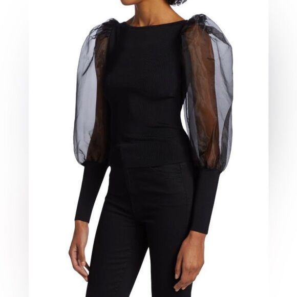 Alice + Olivia Puff-Sleeve Top size XS - Picture 2 of 9